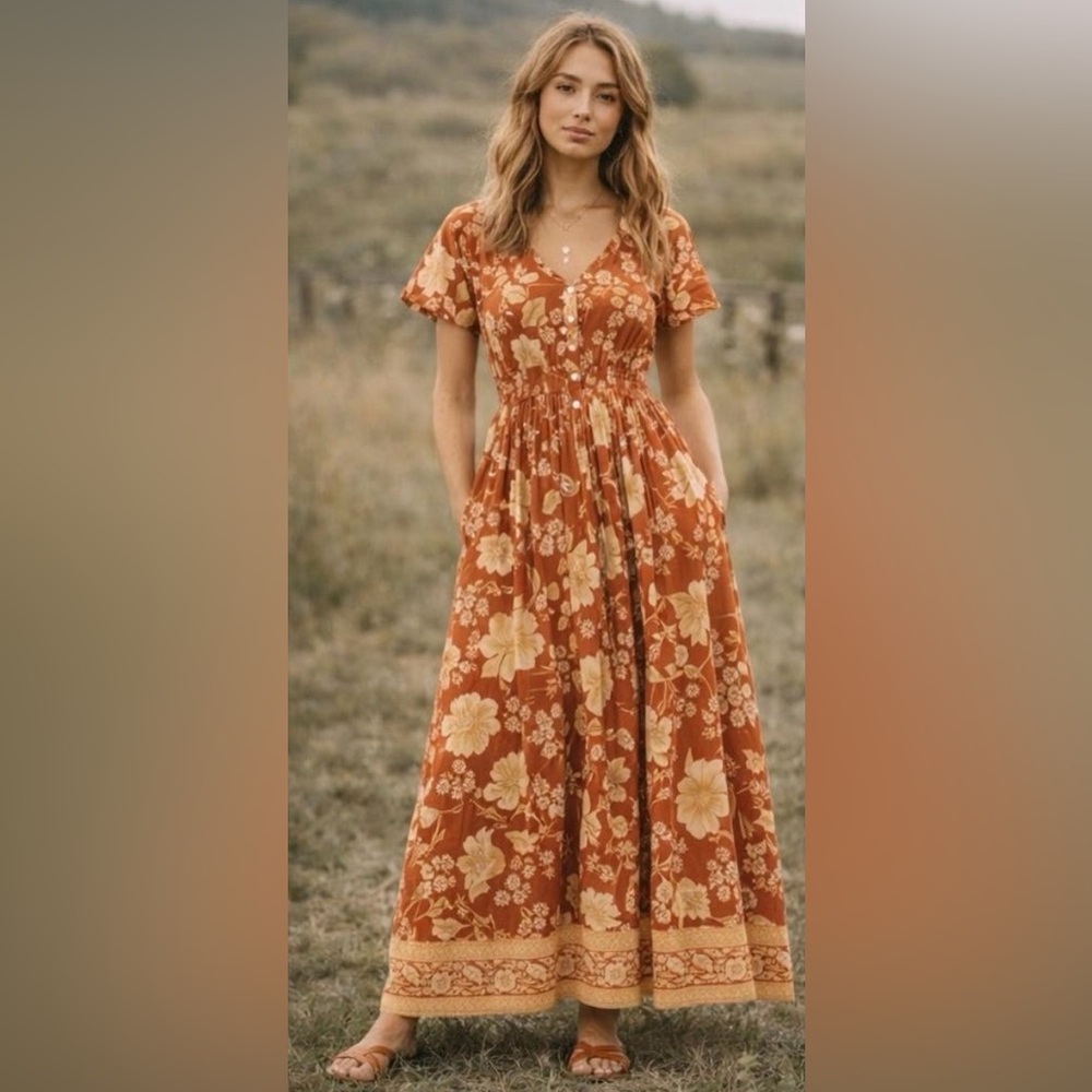 Spell Floral Maxi Dress NWOT